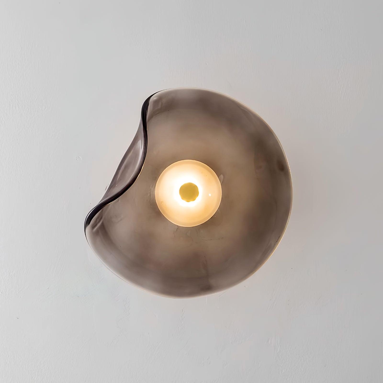 Lunara Bernsteinfarbenes Glas-Wandlicht | Fioriscas