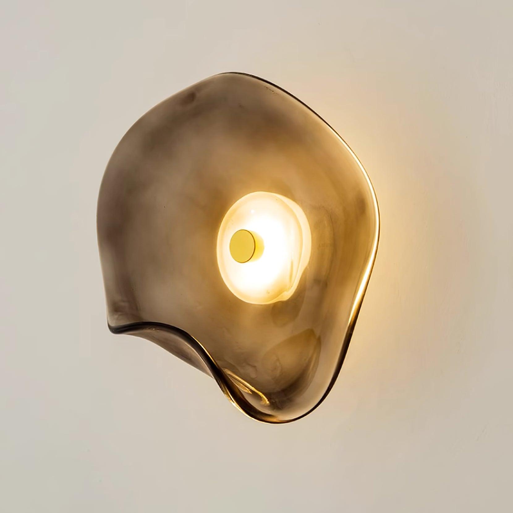 Lunara Bernsteinfarbenes Glas-Wandlicht | Fioriscas