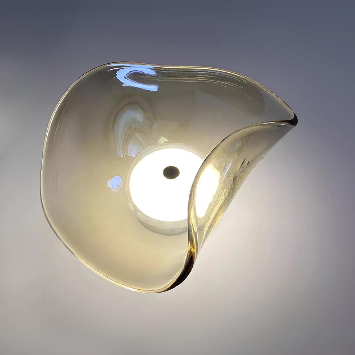 Lunara Bernsteinfarbenes Glas-Wandlicht | Fioriscas