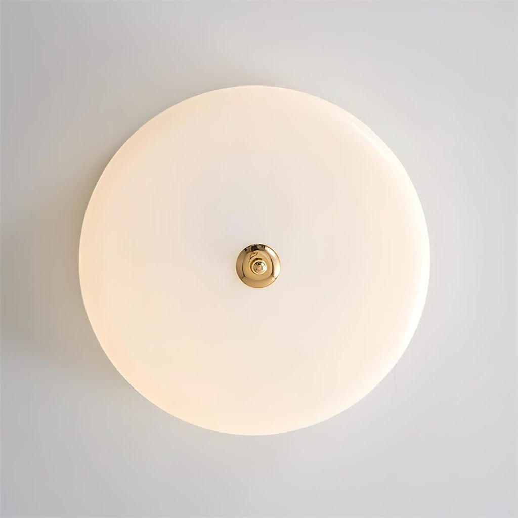 Plafondlamp Dubbel Laags Glazen Schijf Notenhout Minimalistisch | Fioriscas