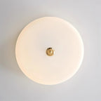 Plafondlamp Dubbel Laags Glazen Schijf Notenhout Minimalistisch | Fioriscas