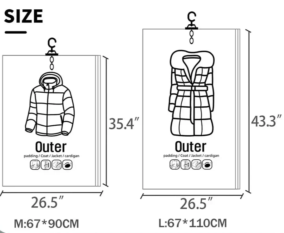 Vacuum Storage Bags for Clothing & Textiles - Fioriscas