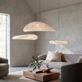 Lyra LED-lysekrone med lagdelt silke-bladskærm, nordisk design