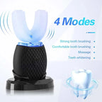 Escova de dentes ultrassónica inteligente de 360 graus, com branqueamento sem mãos e limpeza profunda | Fioriscas