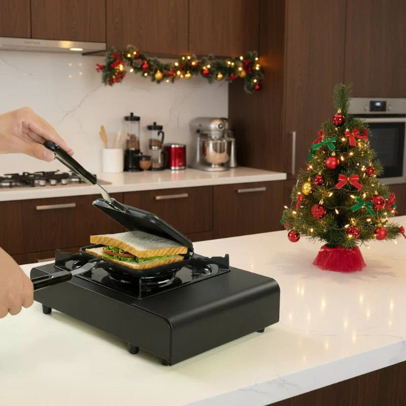 Dubbel-sidig non-stick smörgåspanna i aluminiumlegering (35 × 15 cm) - Fioriscas