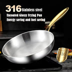 316 stainless steel frying pan with 7-layer design, 2 mm wall thickness and induction compatibility - Fioriscas