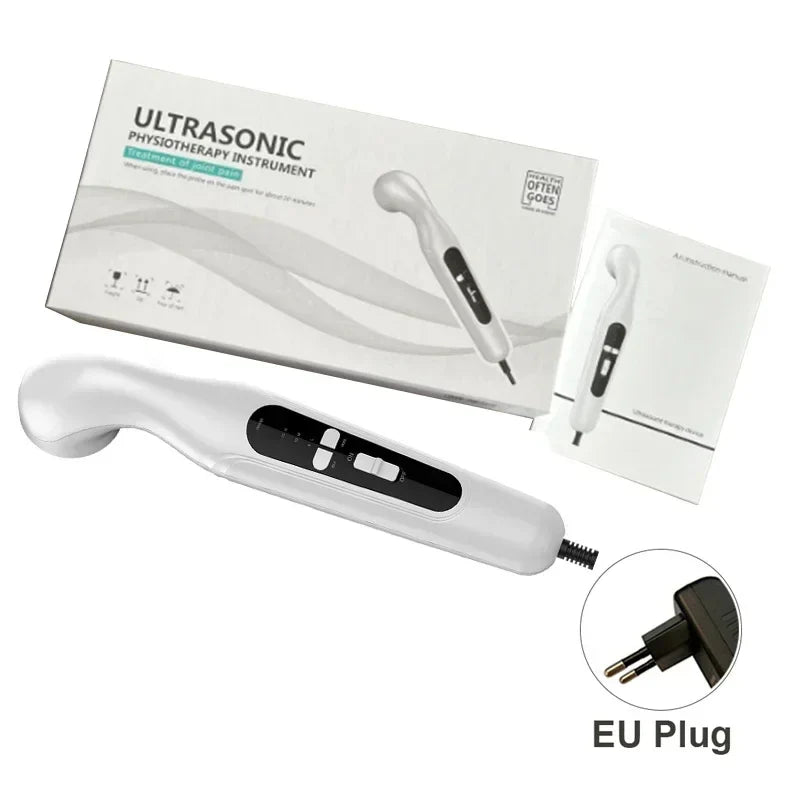 1 MHz ultralydsterapiapparat med tre effektniveauer og automatisk timer til lindring af muskel- og ledsmerter