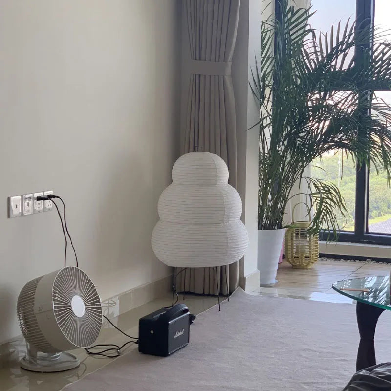 Hikari Rice Paper Desk Lamp, LED With 3-Level Dimmer