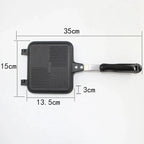 Dubbel-sidig non-stick smörgåspanna i aluminiumlegering (35 × 15 cm) - Fioriscas