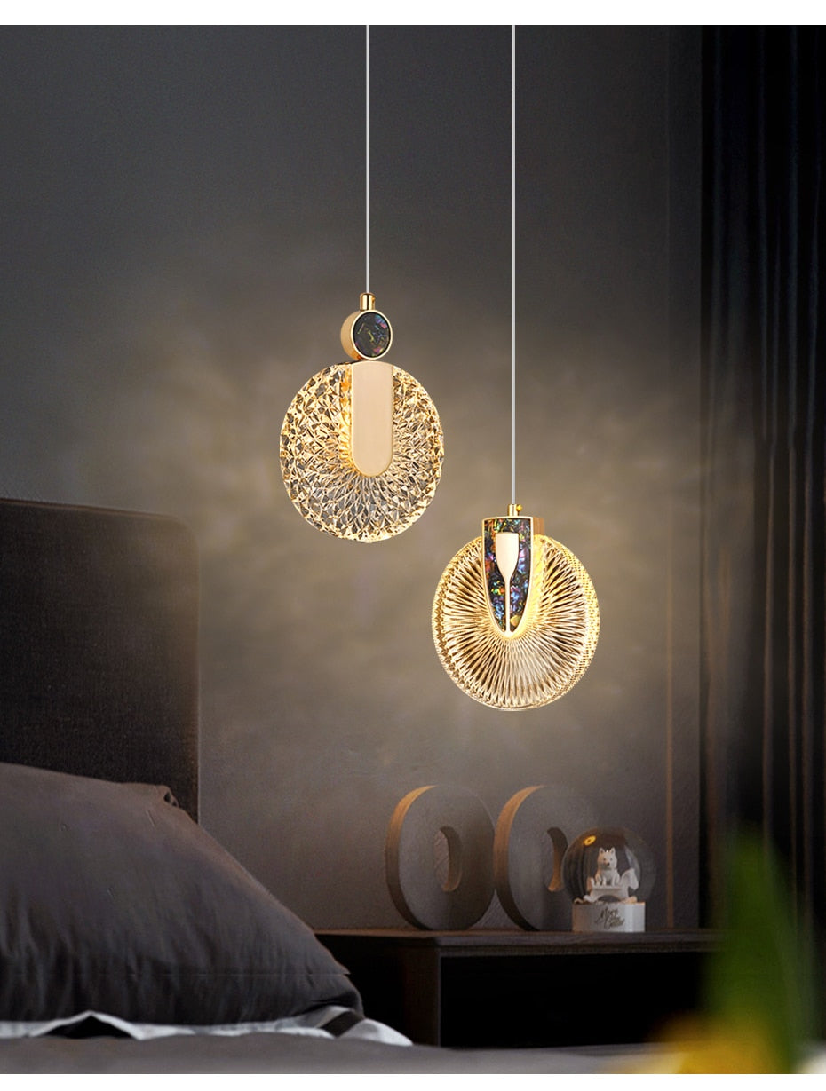 Aurelia-hanglamp, goudkleurige kristalafwerking, instelbare wittint-optie