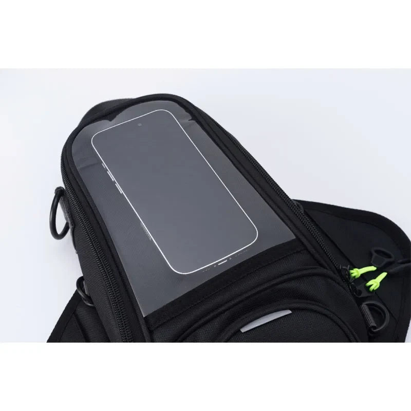 Saco para depósito de motociclo com janela tátil para navegação e armazenamento | Fioriscas