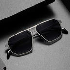 LyraForge Titanium Frame Aviator Sunglasses, UV400 Polarized Lenses