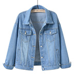 Harborline denim damesjack met knoopsluiting aan de voorkant, comfortabele pasvorm voor elke dag