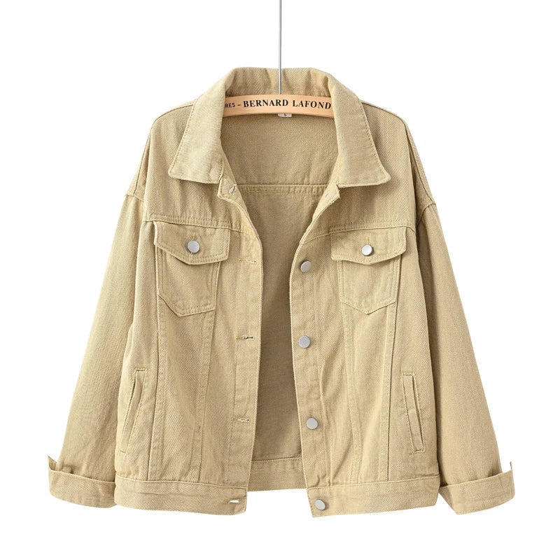 Harborline denim damesjack met knoopsluiting aan de voorkant, comfortabele pasvorm voor elke dag