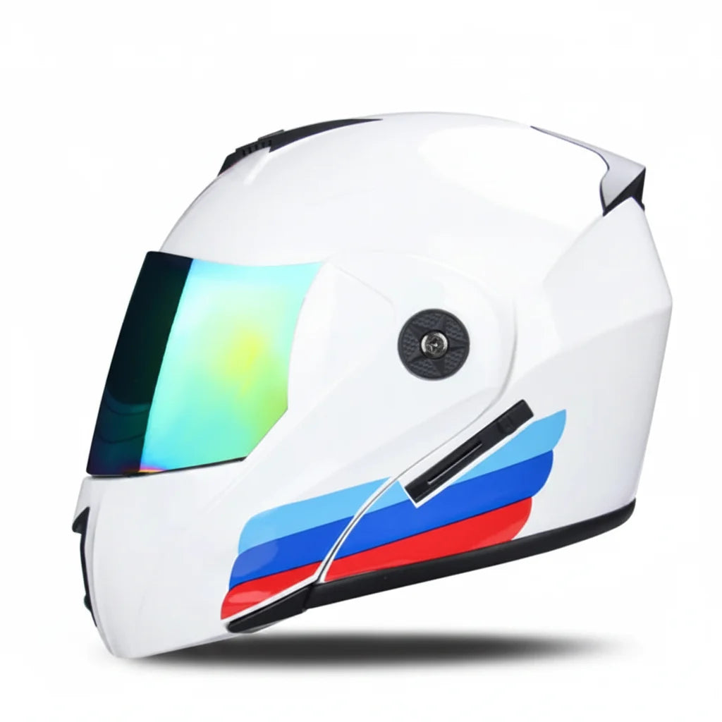 Modułowy kask motocyklowy z podwójną szybą, certyfikowany DOT | Fioriscas