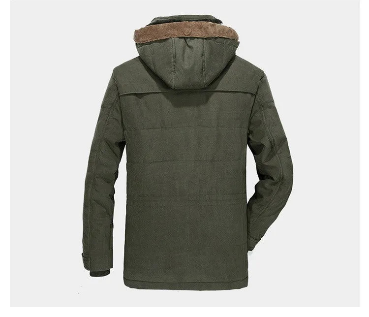 Parka imbottito da uomo ArdentVale, cappotto invernale foderato in morbido peluche