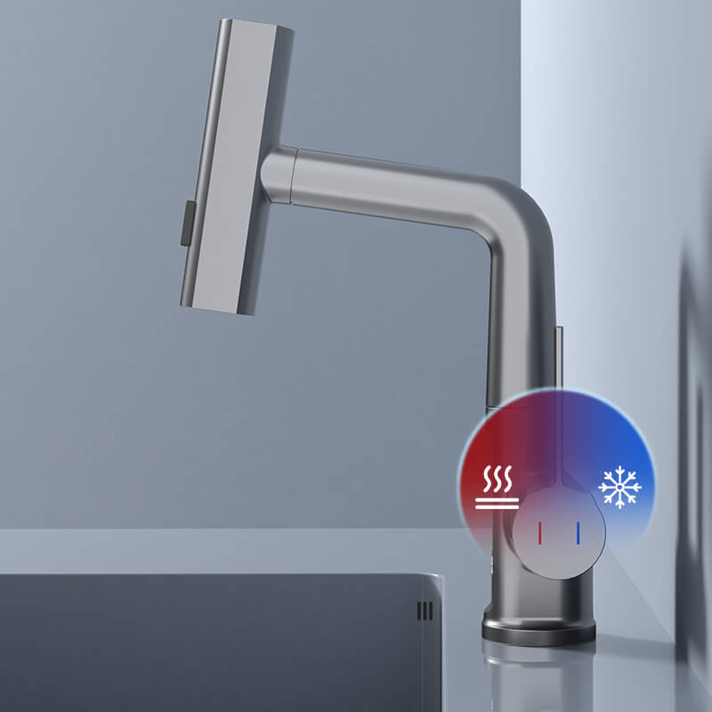 Pull-Out Kitchen Faucet, Aqualine FluxPull 60cm Hose & 360° Swivel