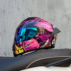 Casco da moto integrale da gara, certificato DOT, sistema a doppia visiera