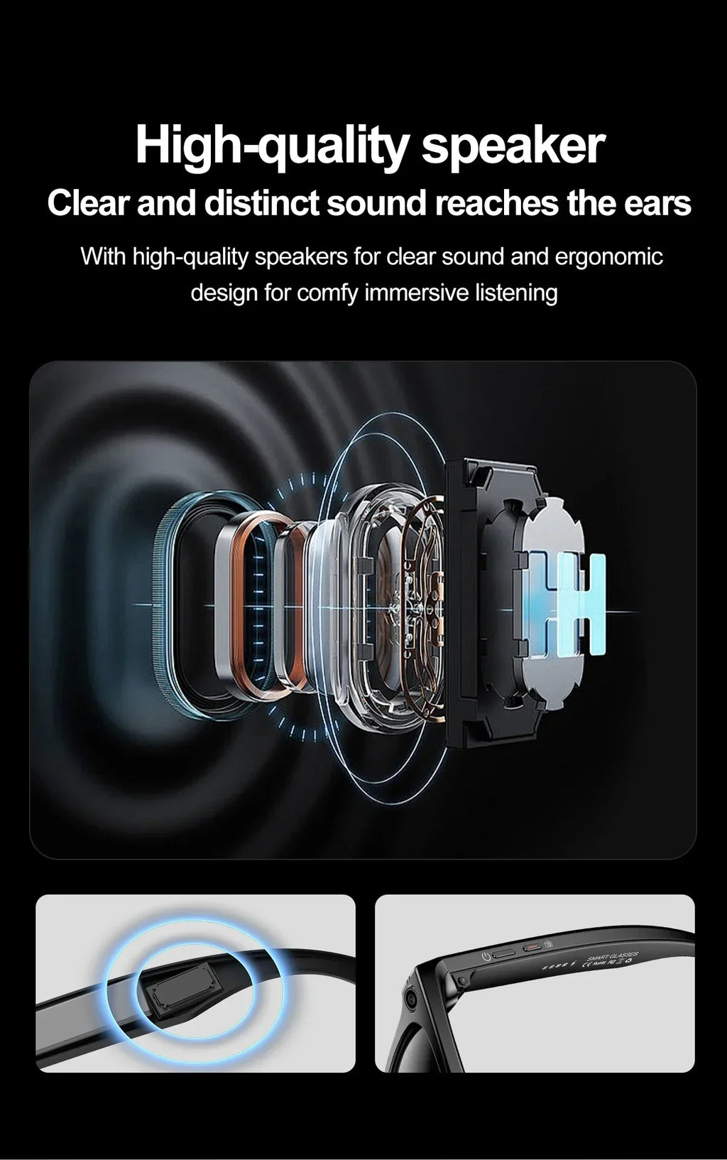 Smart Bluetooth Camera Glasses