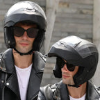 Cască moto modulară rabatabilă cu vizieră dublă integrată