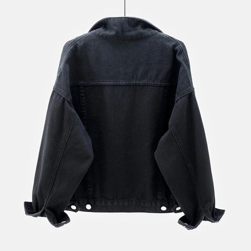 Harborline denim damesjack met knoopsluiting aan de voorkant, comfortabele pasvorm voor elke dag