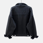 Harborline denim damesjack met knoopsluiting aan de voorkant, comfortabele pasvorm voor elke dag