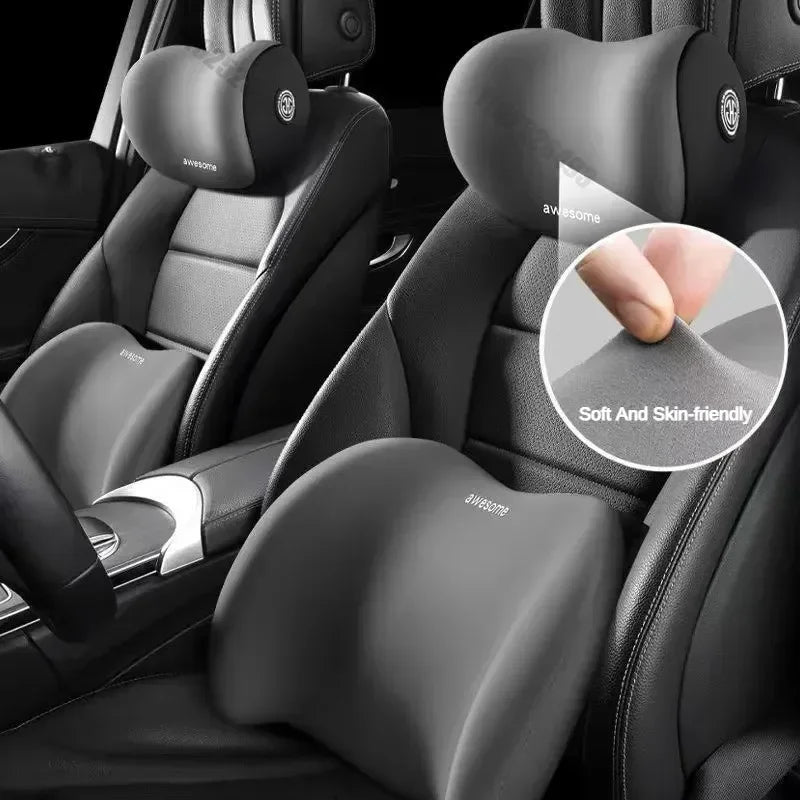 Almofada lombar ergonómica de espuma viscoelástica para carros, cadeiras e camas, com capa amovível | Fioriscas