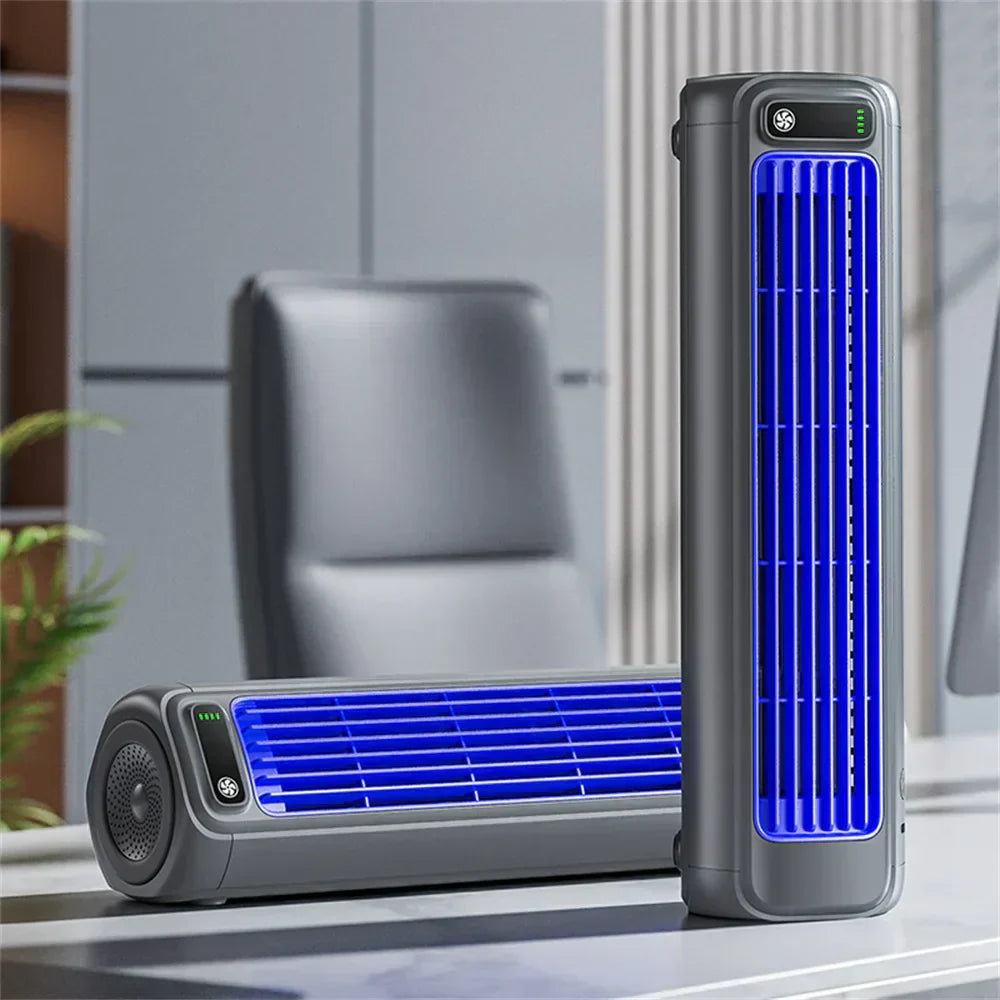Chladicí bezlopatkový ventilátor s USB, tichý, se třemi nastaveními, do ložnice