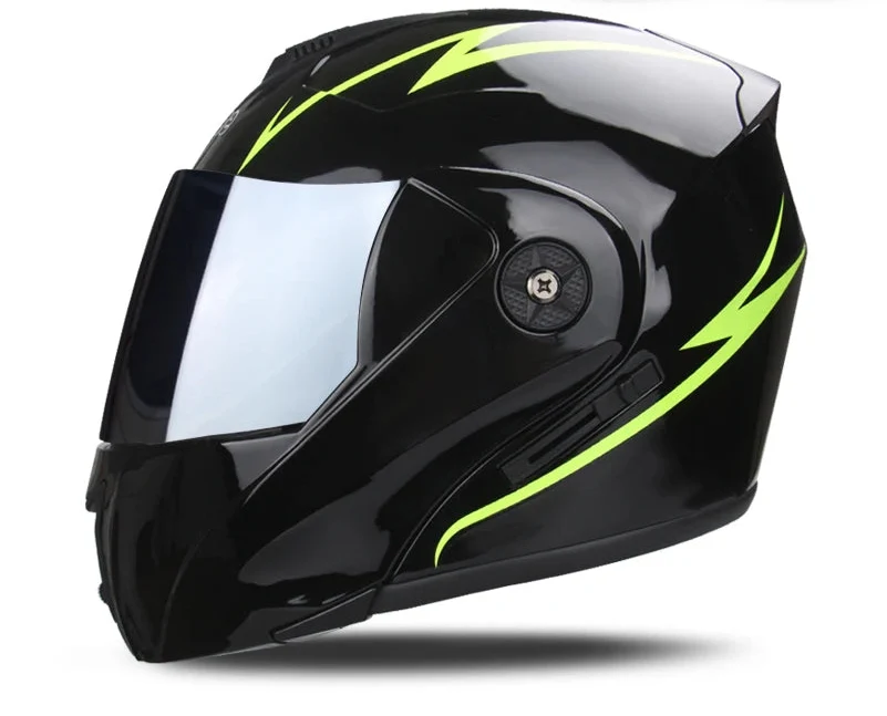 Modułowy kask motocyklowy z podwójną szybą, certyfikowany DOT | Fioriscas