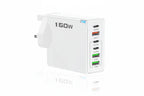 160W USB-C Wall Charger, Six-Port Fast Charging Power Hub
