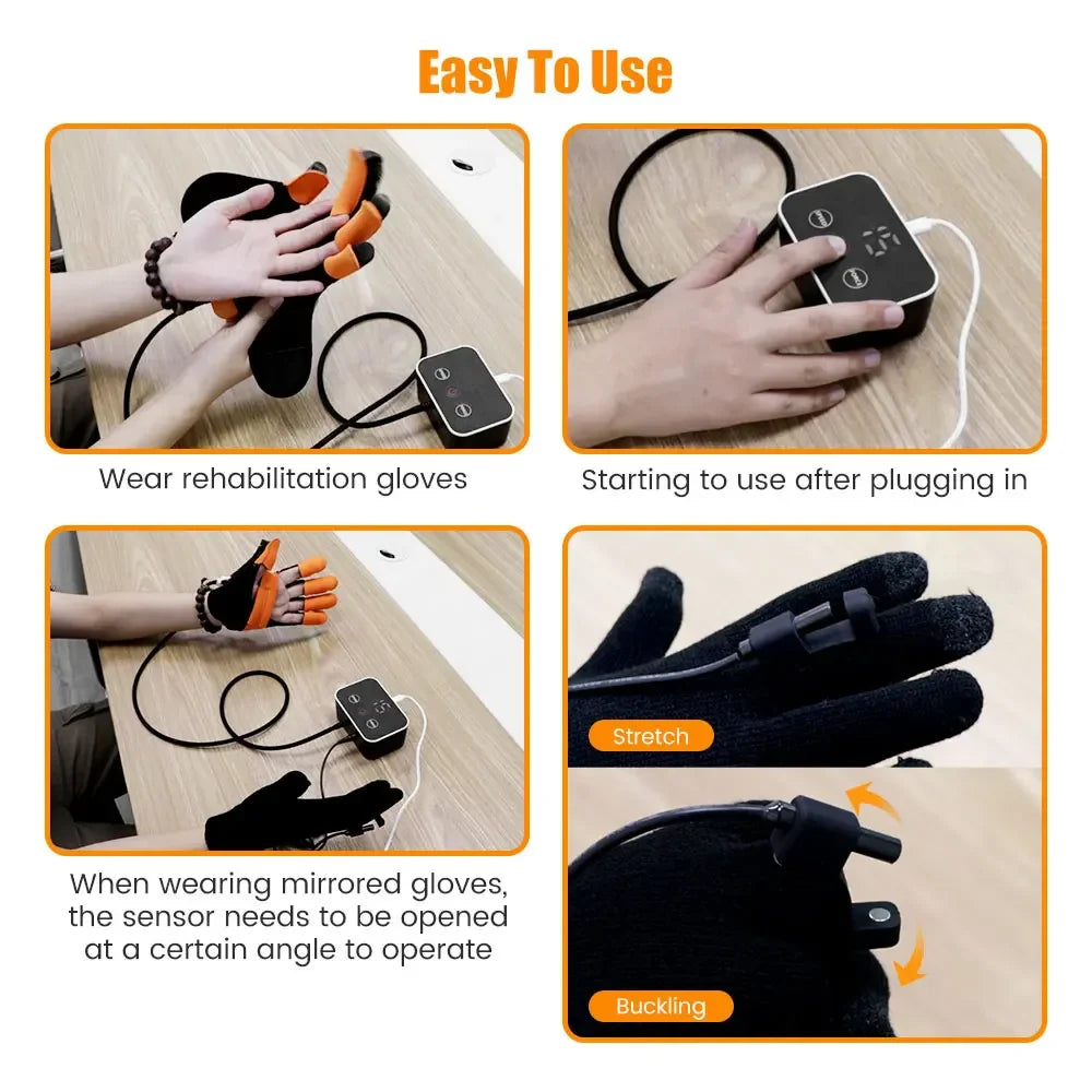 Finger Mobility Glove With Solo Valve Control And Mirror Sync Mode