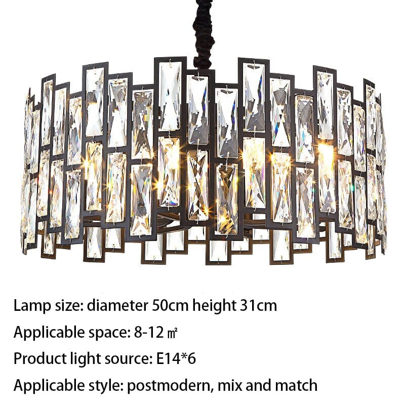 K9 Crystal Chandelier, Kylar Arden Collection With Dimmable LED