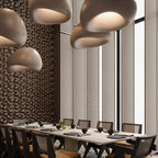 Auryn Ceiling-Mount Pendant Light, Wabi-Sabi Curved Silhouette for Living Rooms