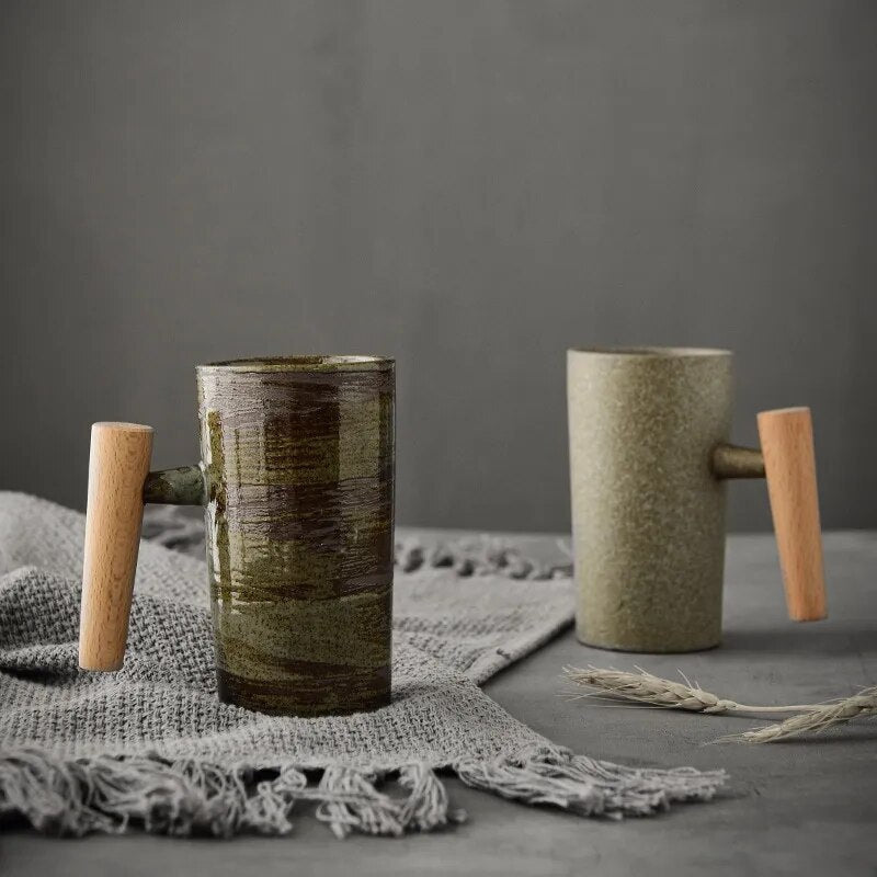 TerraNord Latte Mugs, Nordic Earth Tones, Stoneware, 4 Colors