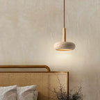 Suspension LED en pierre travertin pour les espaces de vie modernes | Fioriscas