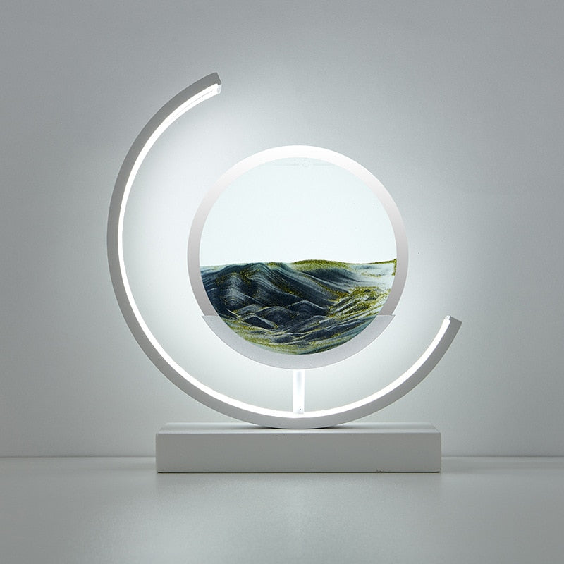 LumaAura Sand Art Moon Lamp, Remote-Controlled LED Night Light