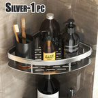VelaGrip Corner Bath Shelf, Aluminum Wall-Mount Bathroom Storage
