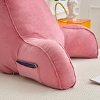 Backrest Reading Pillow With Armrests And Adjustable Headrest