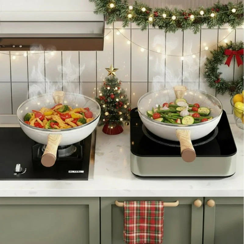 30 cm keramisk non-stick-stekpanna med djupt format för gas- och induktionsspisar - Fioriscas