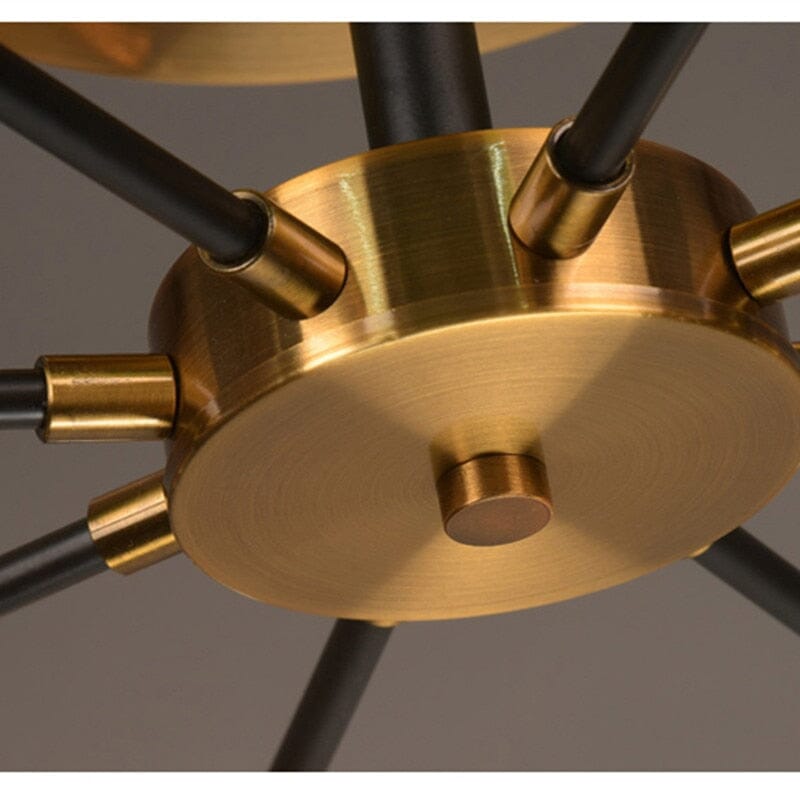 Suspension de plafond à globe en verre, luminaire multiprise en chrome poli