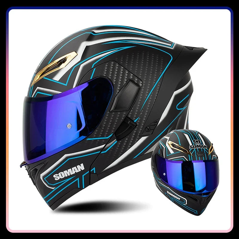 Modular Full-Face Motorcycle Helmet with Dual Visor | Fioriscas