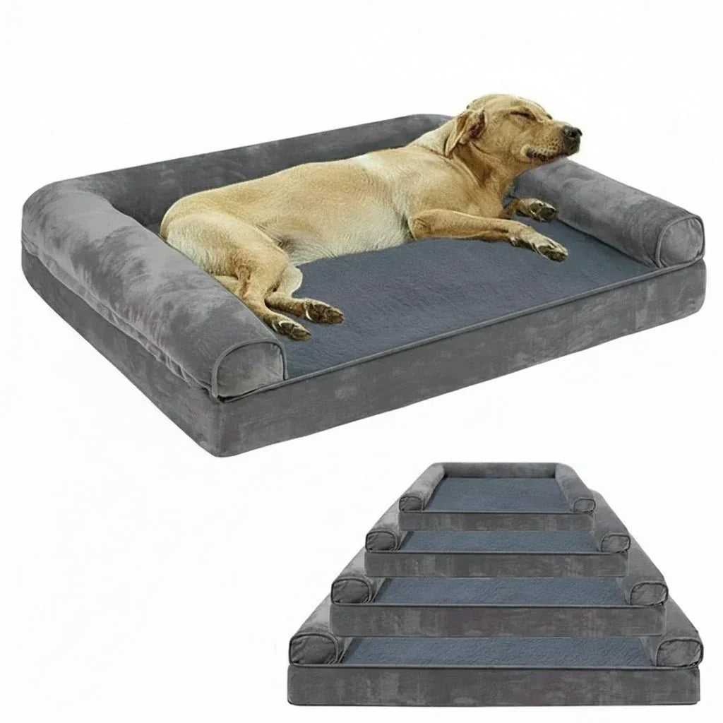 Cuccia ortopedica per cani in memory foam con copertura idrorepellente e comfort morbido - Fioriscas