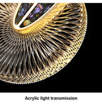 Aurelia-hanglamp, goudkleurige kristalafwerking, instelbare wittint-optie