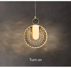 Aurelia-hanglamp, goudkleurige kristalafwerking, instelbare wittint-optie
