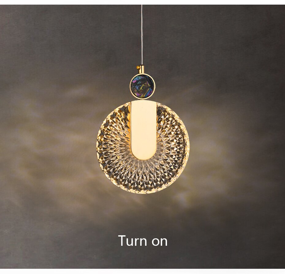 Aurelia-hanglamp, goudkleurige kristalafwerking, instelbare wittint-optie