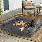 Cuccia ortopedica per cani in memory foam con copertura idrorepellente e comfort morbido - Fioriscas
