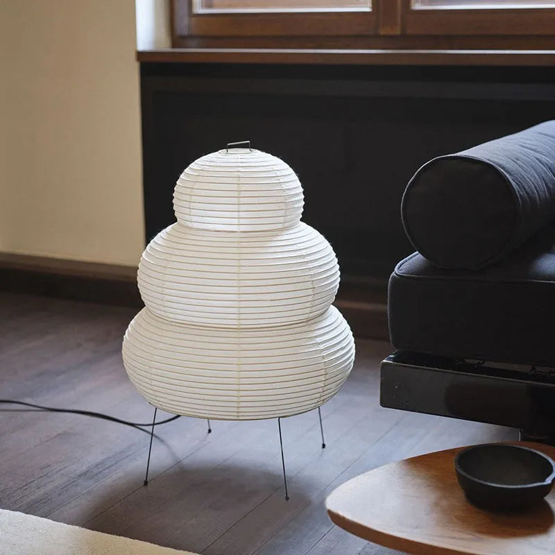 Hikari Rice Paper Desk Lamp, LED With 3-Level Dimmer