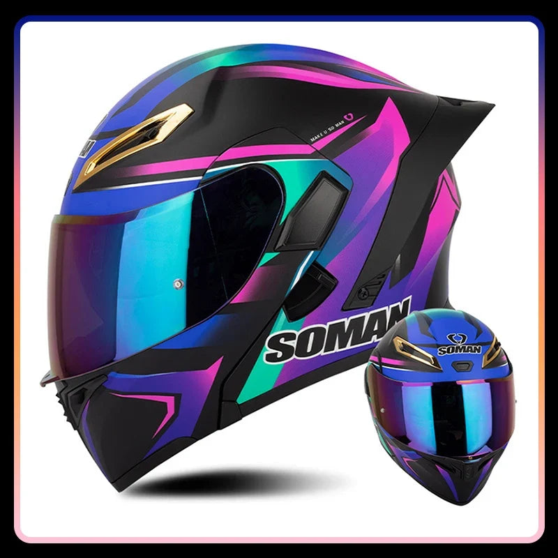 Modular Full-Face Motorcycle Helmet with Dual Visor | Fioriscas
