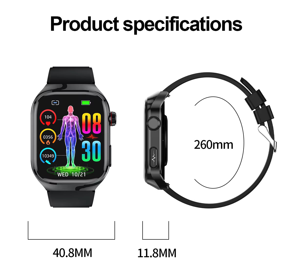 NexaPulse älykello, Bluetooth-kuntoseurain AMOLED-näytöllä