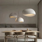 Auryn Ceiling-Mount Pendant Light, Wabi-Sabi Curved Silhouette for Living Rooms